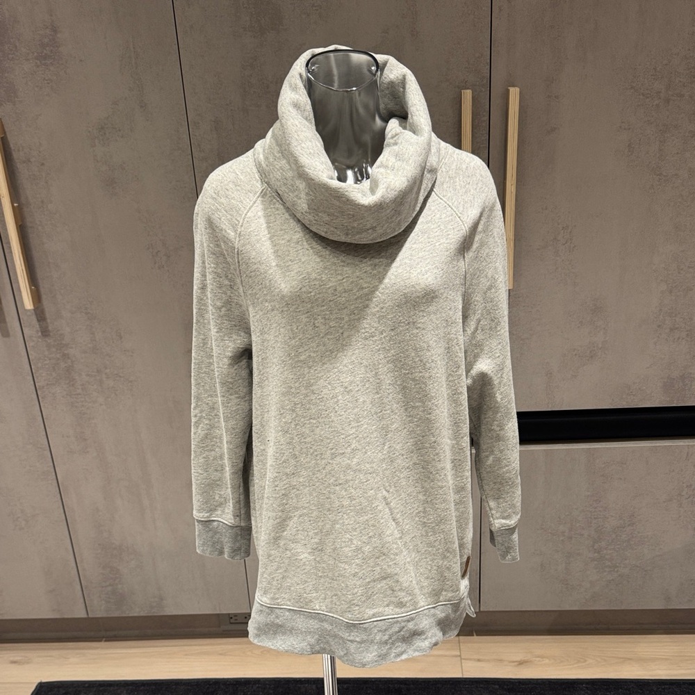 Roots Light Gray Women's Cowl Neck Sweater